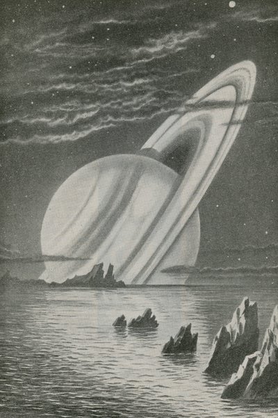 Saturnus som en solnedgång av English School