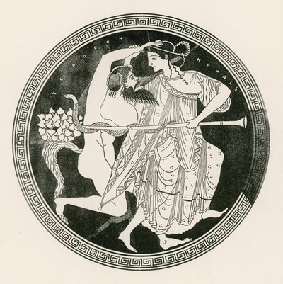 Satyr och Maenad (gravyr) av English School