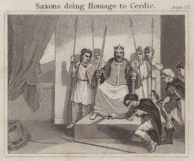 Saxons gör hyllning till Cerdic av English School