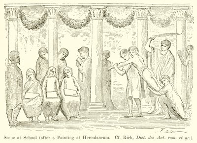 Scen i skolan (efter en målning på Herculaneum. Jfr Rich, Dict. des Ant. rom. et gr.) av English School