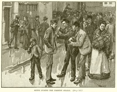 Scen under Preston Strike av English School