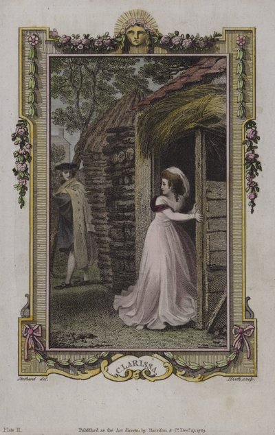 Scen från Clarissa, av Samuel Richardson av English School