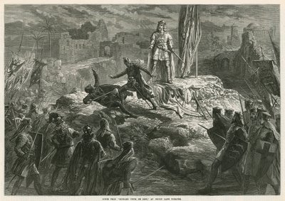 Scen från Richard Coeur de Lion på Drury Lane Theatre av English School