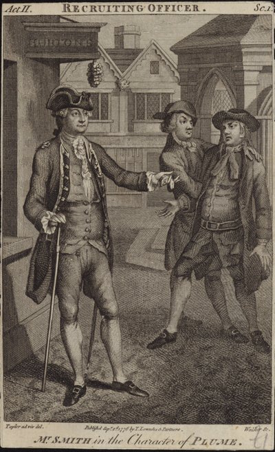 Scen från The Recruiting Officer av English School