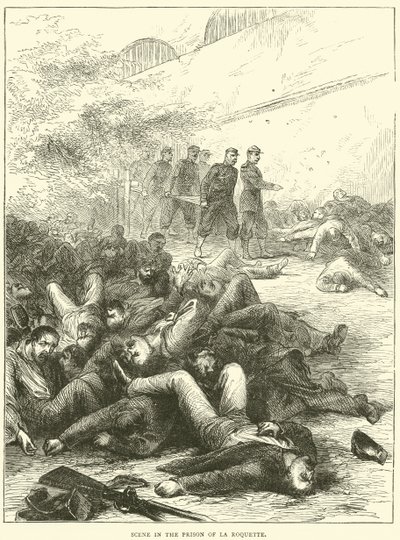 Scen i fängelset i La Roquette, 1871 av English School