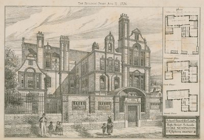 Skolstyrelsen för London, High Street Schools, Stoke Newington, London av English School