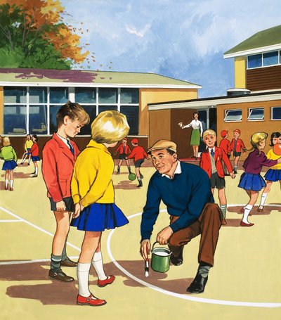 Skolvaktmästare och ströjobbare av English School