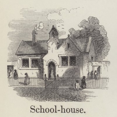 Skolhus (gravyr) av English School
