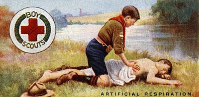 Scout första hjälpen-märke, 1929 av English School