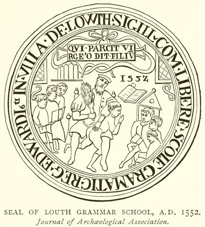 Sigill från Louth Grammar School, A.D. 1552 av English School