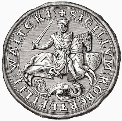 Seal of Robert Fitzwalter, från A Short History of the English People av J. R. Green, publicerad 1893 av English School