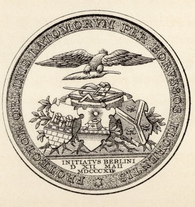 Seal of the Masons of Berlin, 1812, från 