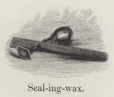 Förseglingsvax (gravyr) av English School