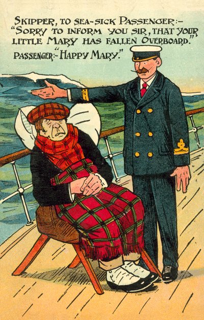 Sjösjuka (färg litho) av English School