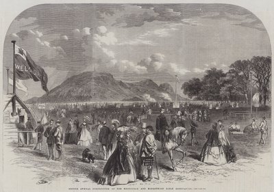 Andra årliga tävlingen av Edinburgh and Midlothian Rifle Association (gravyr) av English School
