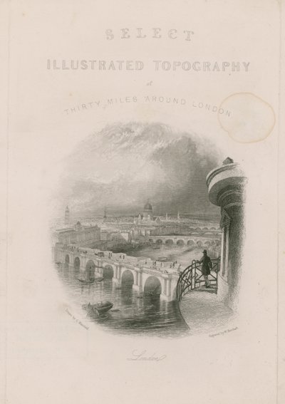 Välj Illustrerad topografi av tre mil runt London av English School