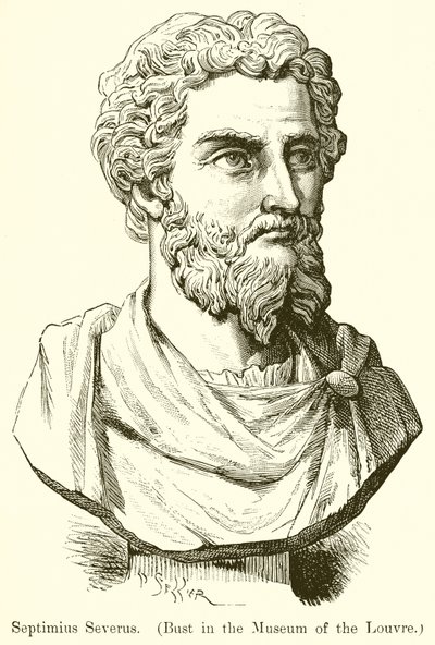 Septimius Severus. (Byst i Louvrens museum) av English School
