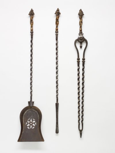 Set med eldverktyg, 1843 (mässing) av English School
