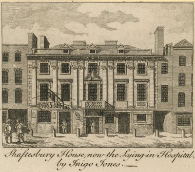 Shaftesbury House, numera Lying in Hospital, designat av Inigo Jones av English School