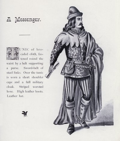 Shakespeares King Richard III: A Messenger (litho) av English School