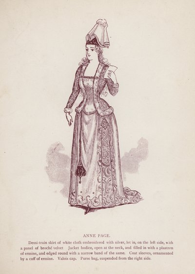 Shakespeares The Merry Wives of Windsor: Anne Page (litho) av English School