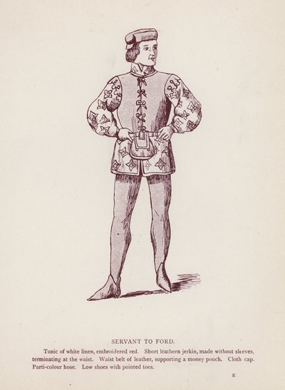 Shakespeares The Merry Wives of Windsor: Servant to Ford (litho) av English School
