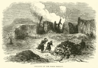 Beskjutning av Porte Maillot, januari 1871 av English School