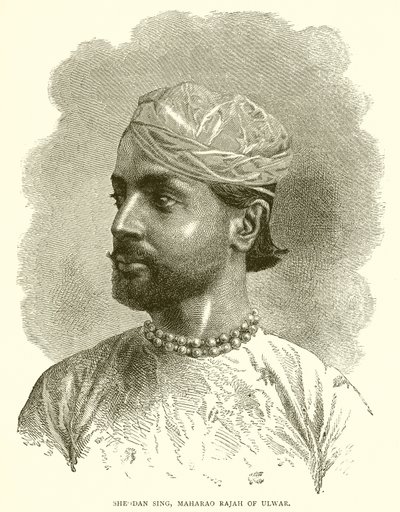 Sheodan Singh, Maharao Rajah av Ulwar av English School
