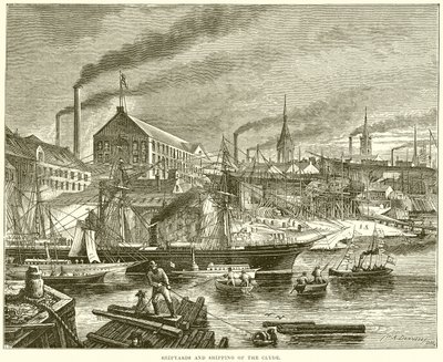 Skeppsvarv och Shiping of the Clyde av English School