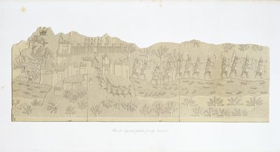 Siege and Plunder of a City, Koujunjik, skylt 40 från Nineveh and its Remains av Austen Henry Layard (1817-94) publicerad 1849 av English School