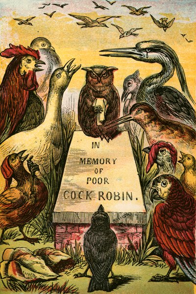 Suckande och gråtande för stackars Cock Robin av English School