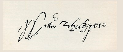 Signatur av William Shakespeare, från 