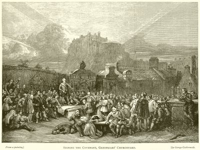 Undertecknande av förbundet, Greyfriars Churchyard av English School