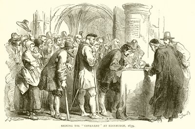 Undertecknande av förbundet i Edinburgh, 1639 av English School