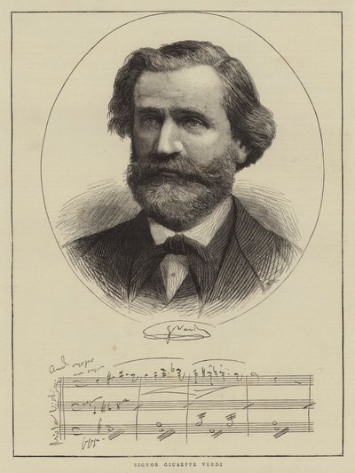 Signor Giuseppe Verdi (gravyr) av English School
