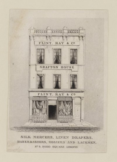 Silk Mercer, Flint Ray & Co, handelskort av English School
