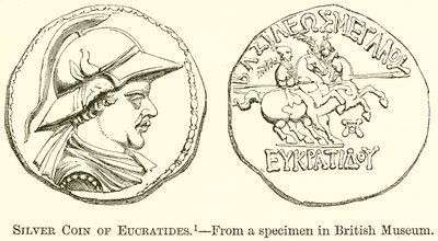 Silvermynt från Eukratides av English School