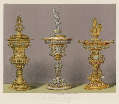 Silver Tazzas av Mrs S Garrard and Co, London av English School
