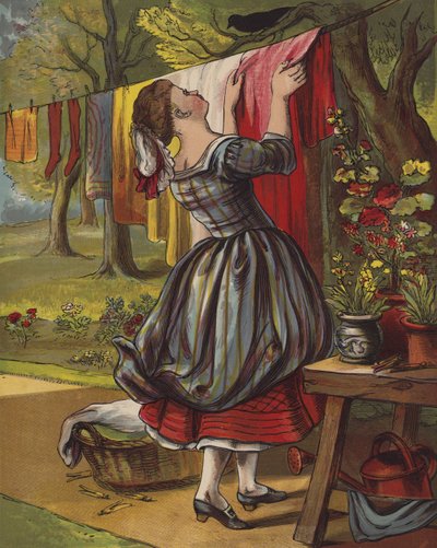 Sjung en sång av sixpence (färg litho) av English School