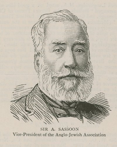 Sir A Sassoon, vicepresident för Anglo-Judiska föreningen av English School