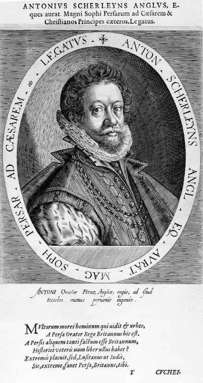 Sir Anthony Sherley (gravyr) av English School
