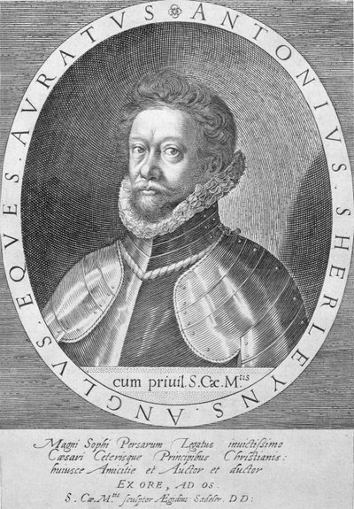 Sir Anthony Sherley (gravyr) av English School