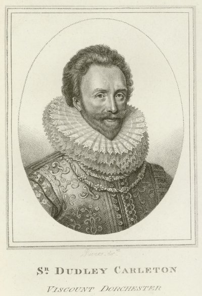 Sir Dudley Carleton, Viscount Dorchester (gravyr) av English School