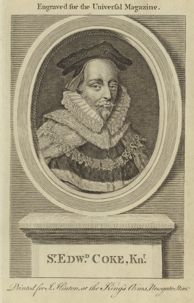 Sir Edward Coke, riddare av English School