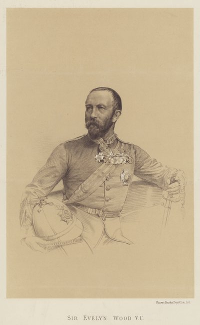 Sir Evelyn Wood, VC (litho) av English School