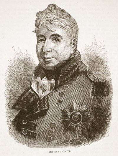 Sir Eyre Coote, illustration från Cassells Illustrated History of India av James Grant, pub. 1879 av English School