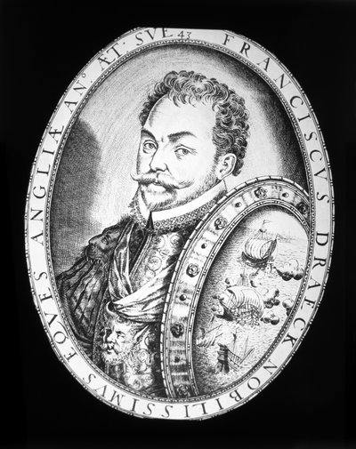 Sir Francis Drake (gravyr) av English School