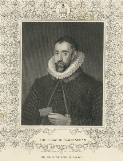 Sir Francis Walsingham (gravyr) av English School