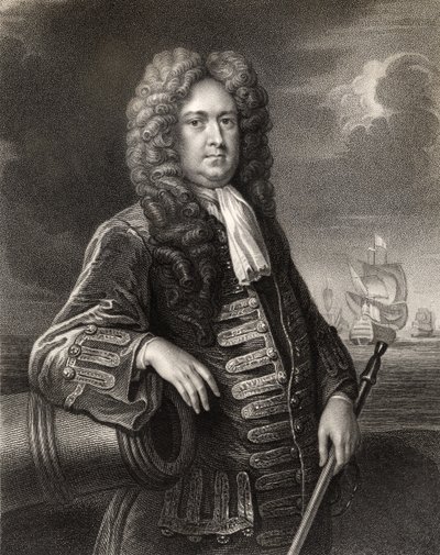 Sir George Rooke, graverad av W. Holl, från 