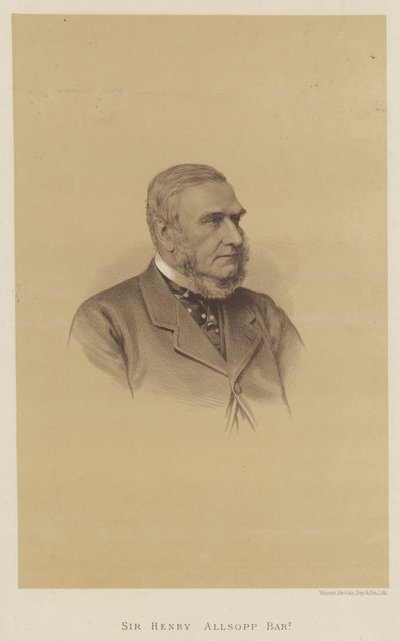 Sir Henry Allsopp, baronet (litografi) av English School